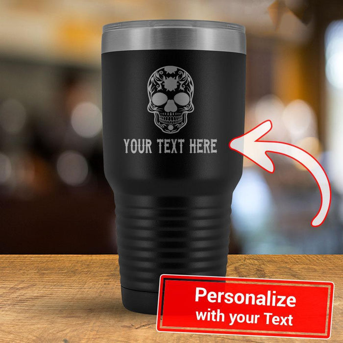 Personalize Calavera YOUR TEXT - 30oz Tumbler-KaboodleWorld