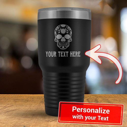 Personalize Calavera YOUR TEXT - 30oz Tumbler-KaboodleWorld