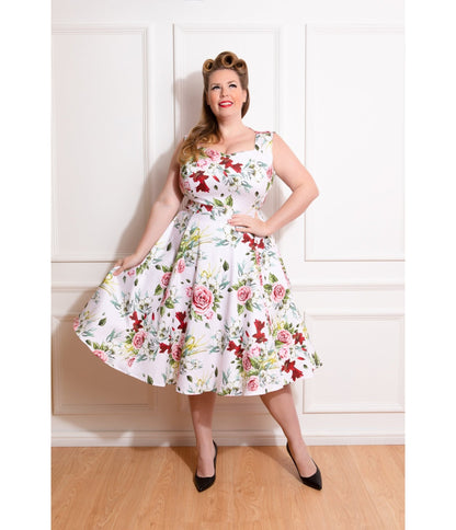Plus Size Floral Print Carole Swing Dress
