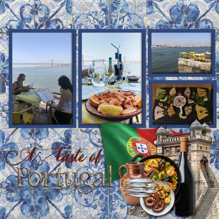 Portuguese Adventure Wood Alpha Digital Scrapbook Kit