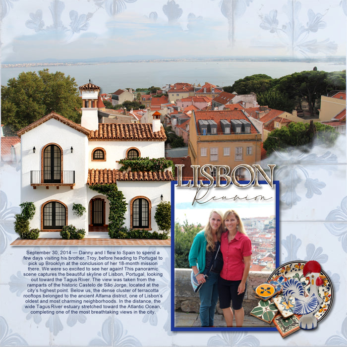 Portuguese Adventure Wood Alpha Digital Scrapbook Kit