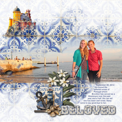 Portuguese Tile Alpha Digital Scrapbook Kit
