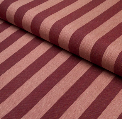 Ready to Ship, 12x16 Hanson Stripe Pillow Cover in Raspberry, Schumacher Textiles