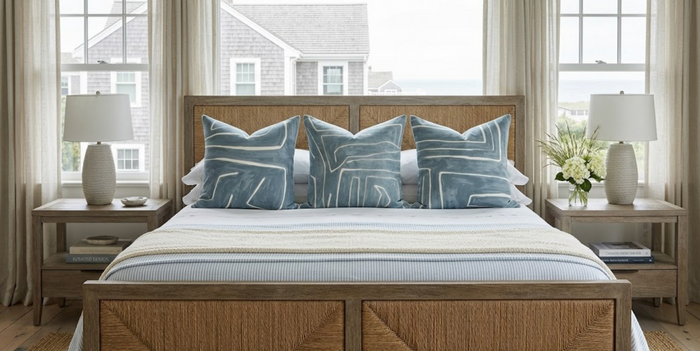 GRAFFITO DEEP SKY - DECORATIVE DESIGNER PILLOWS - KELLY WEARSTLER