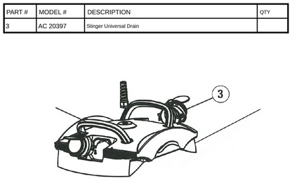 Replacement Part AC 20397 - Stinger Drain