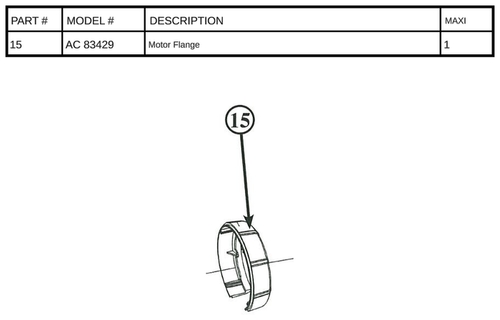 Replacement Part AC 83429 - Motor Flange