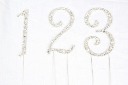 1 pc-Rhinestone Numbers Cake Topper (0-9)