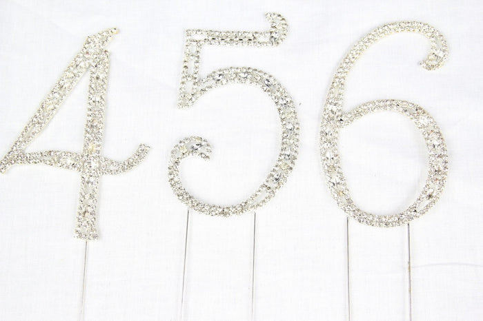 1 pc-Rhinestone Numbers Cake Topper (0-9)