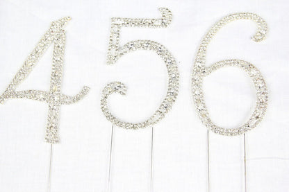 1 pc-Rhinestone Numbers Cake Topper (0-9)
