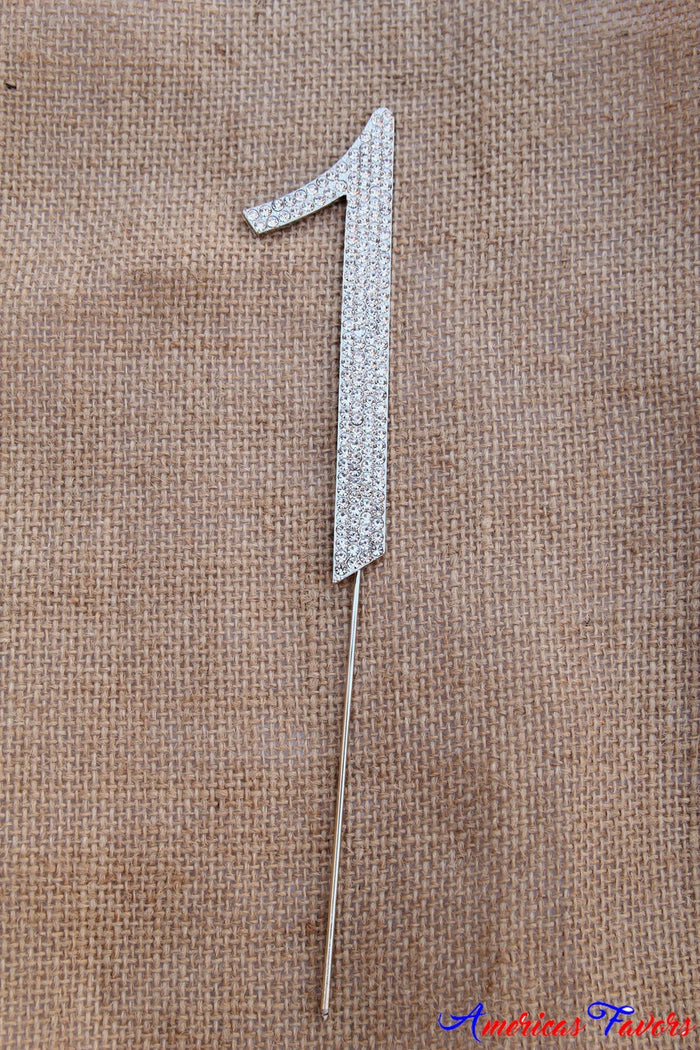 1 pc-Rhinestone Numbers Cake Topper (0-9)