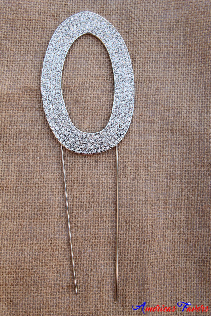 1 pc-Rhinestone Numbers Cake Topper (0-9)