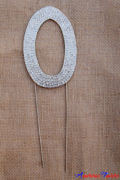 1 pc-Rhinestone Numbers Cake Topper (0-9)