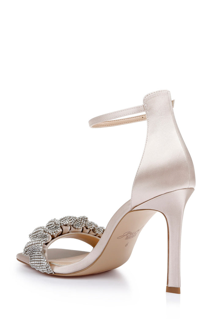Champagne | Ridley Bejeweled Strap Stiletto Heel