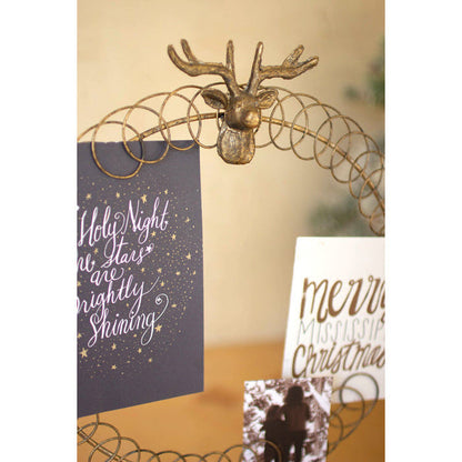 Round Wire Christmas Card Holder on Stand