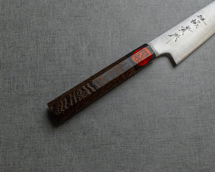 Shigeki Tanaka Ginsan (Silver #3) 150mm Petty with Wenge Buffalo Horn Handle