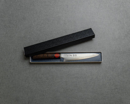 Shigeki Tanaka Ginsan (Silver #3) 150mm Petty with Wenge Buffalo Horn Handle