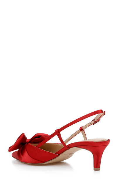 Red | Shoshana Slingback Pumps Back Side