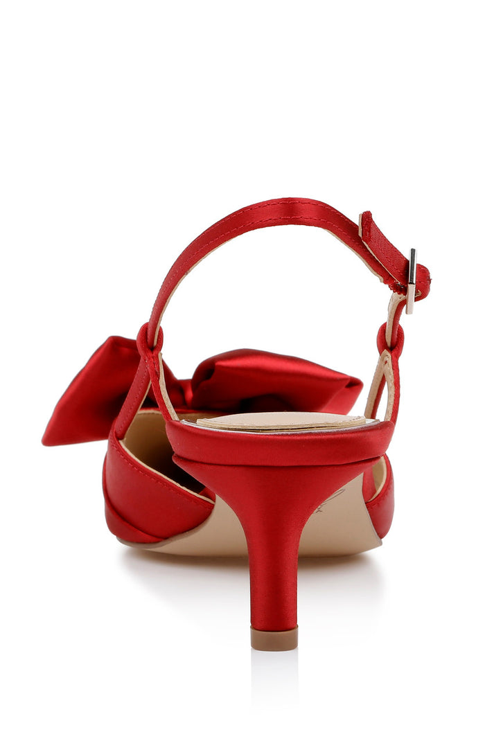 Red | Shoshana Slingback Pumps Back