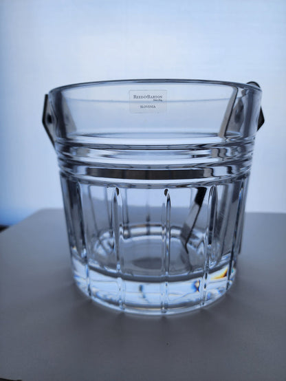 Signed Reed  & Barton Glass ice tub , crystal