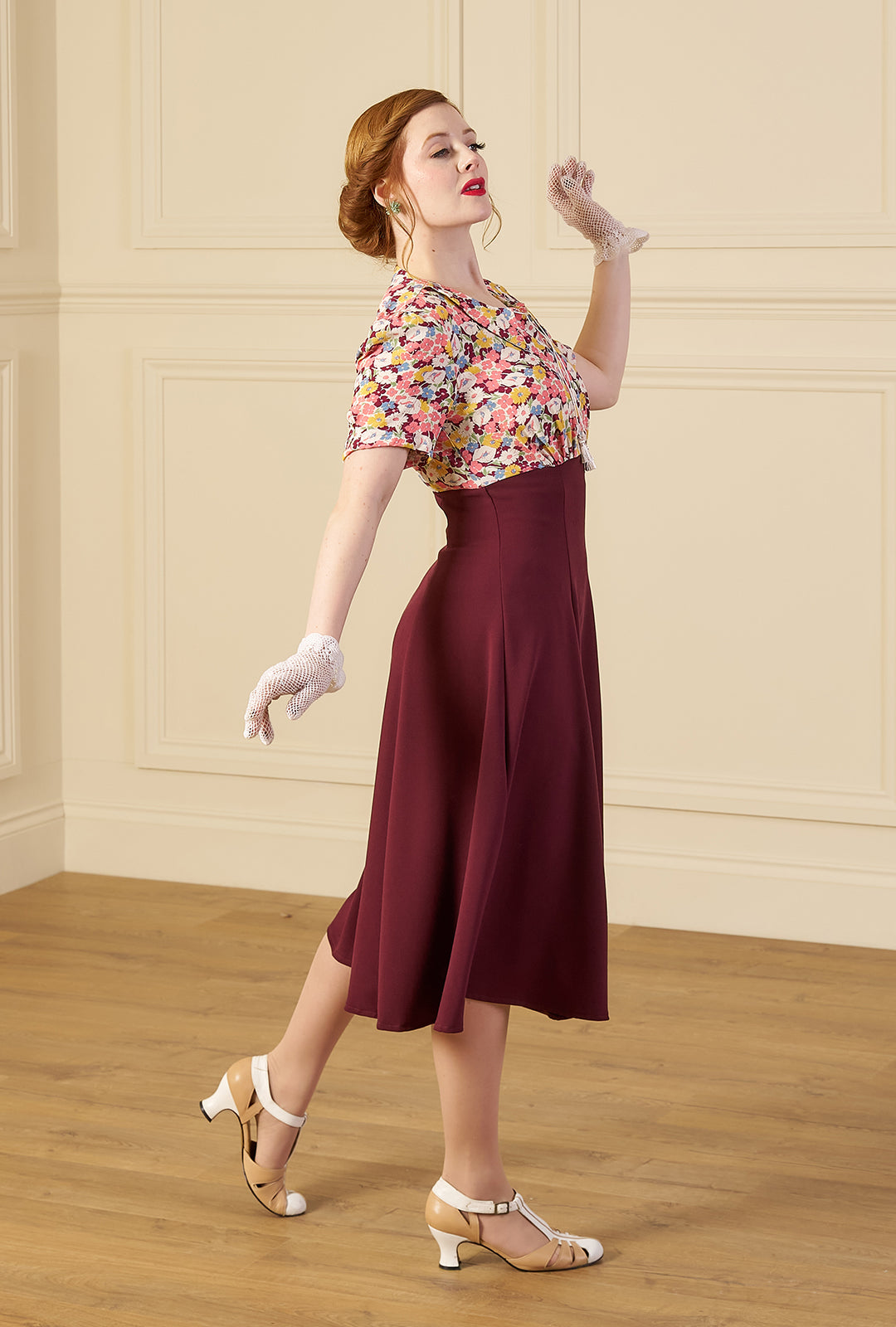 1940s Martha Tea Dress - Spring Parade
