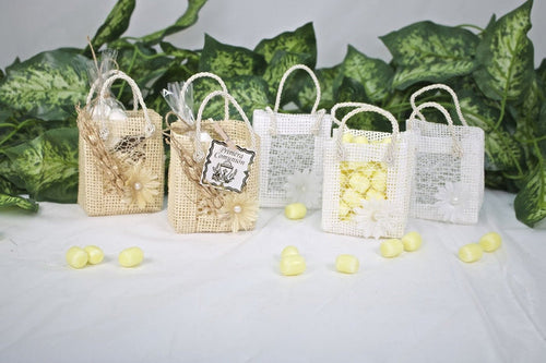 12 pcs-Square Tote Bag w/ Mesh