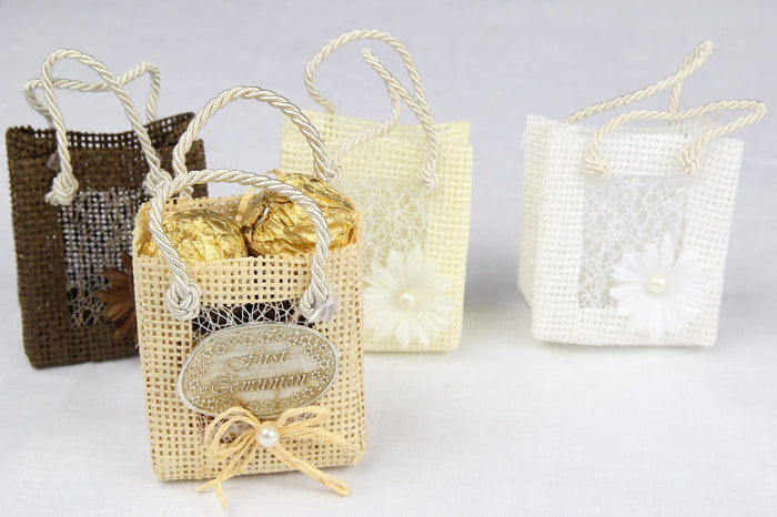 12 pcs-Square Tote Bag w/ Mesh