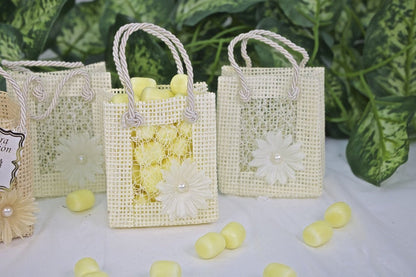 12 pcs-Square Tote Bag w/ Mesh
