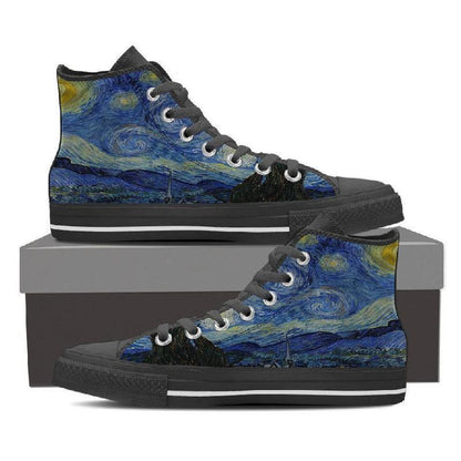 Starry Night High Top Shoes Men-KaboodleWorld
