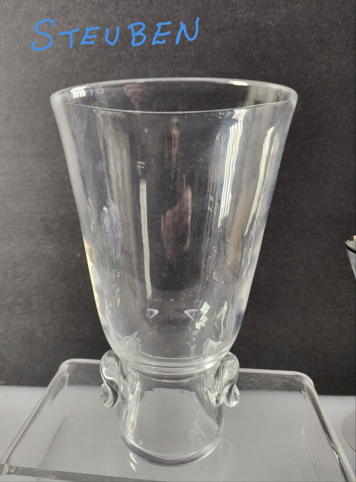 Steuben Signed vase Glass 7.75"