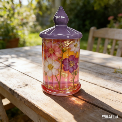 Striped Storage Jar Resin Mold