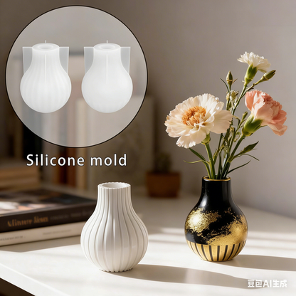 Striped Vase Resin Mold