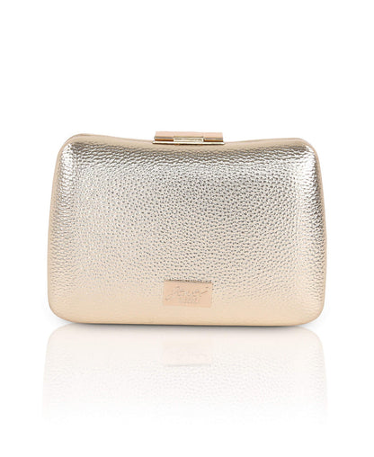Gold | Tatum Faux Leather Clutch Back