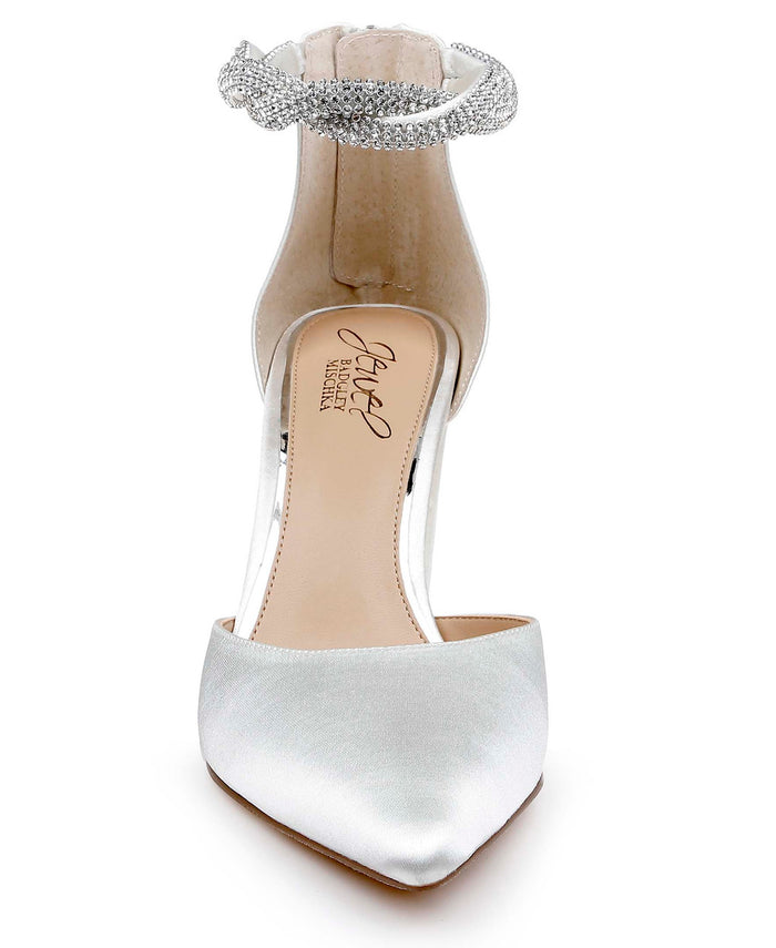 Ivory | Tinsley Pointed Toe Block Heel Pumps