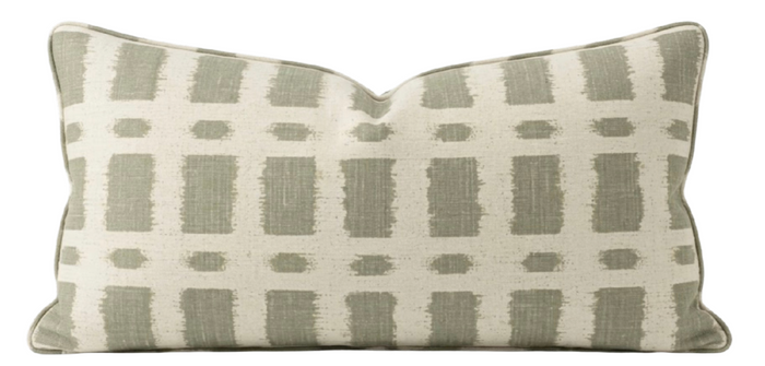 Townline Pillow Cover in Sage Green, Schumacher Textiles