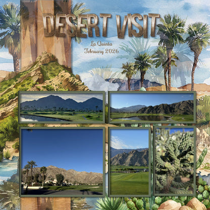 Travel Scenic Watercolor Digital Scrapbook Bundle