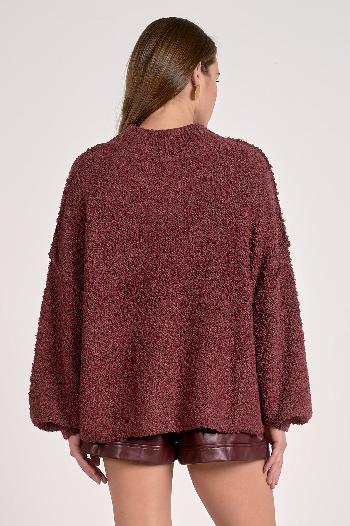 Elan Crewneck Boucle Sweater