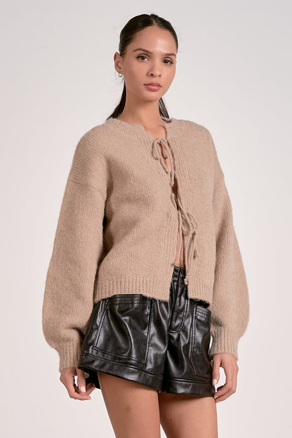 Elan Tie Front Cardigan