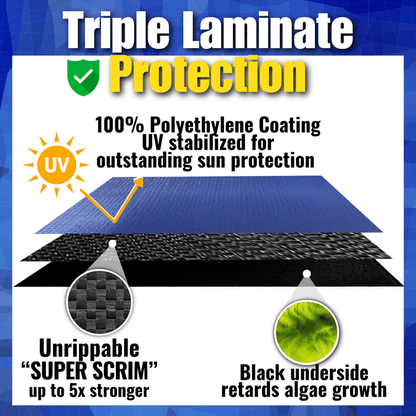 Unrippable Above Ground Swimming Pool Tarp Winter Cover Round or Oval