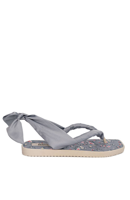Aqua Blue | Wrenna Slingback Thong Sandal Side