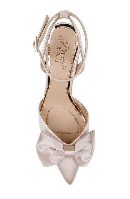 Champagne | Yanna Satin Stiletto with Bow