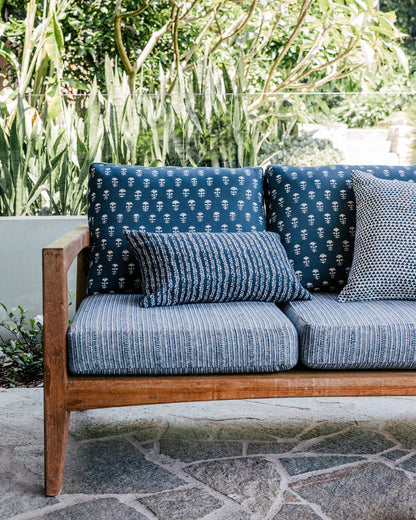 Yukka Woven Pillow Cover in Atlantic Blue, Walter G Textiles
