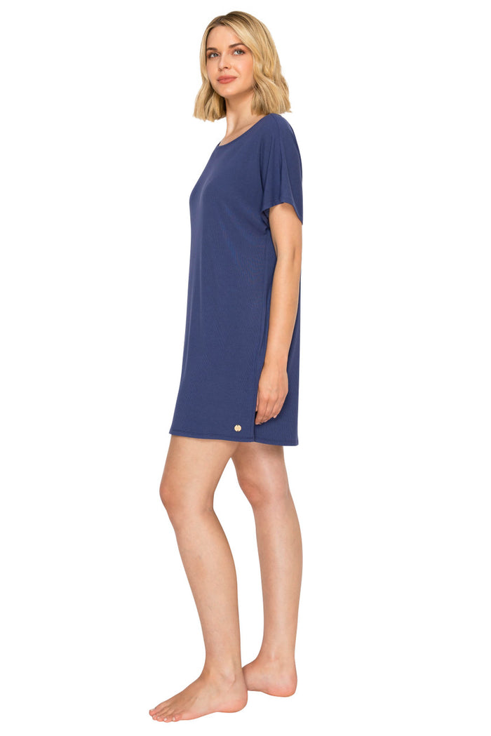 Blueberry | Yummy Modal Rib Dolman Sleep Dress Side