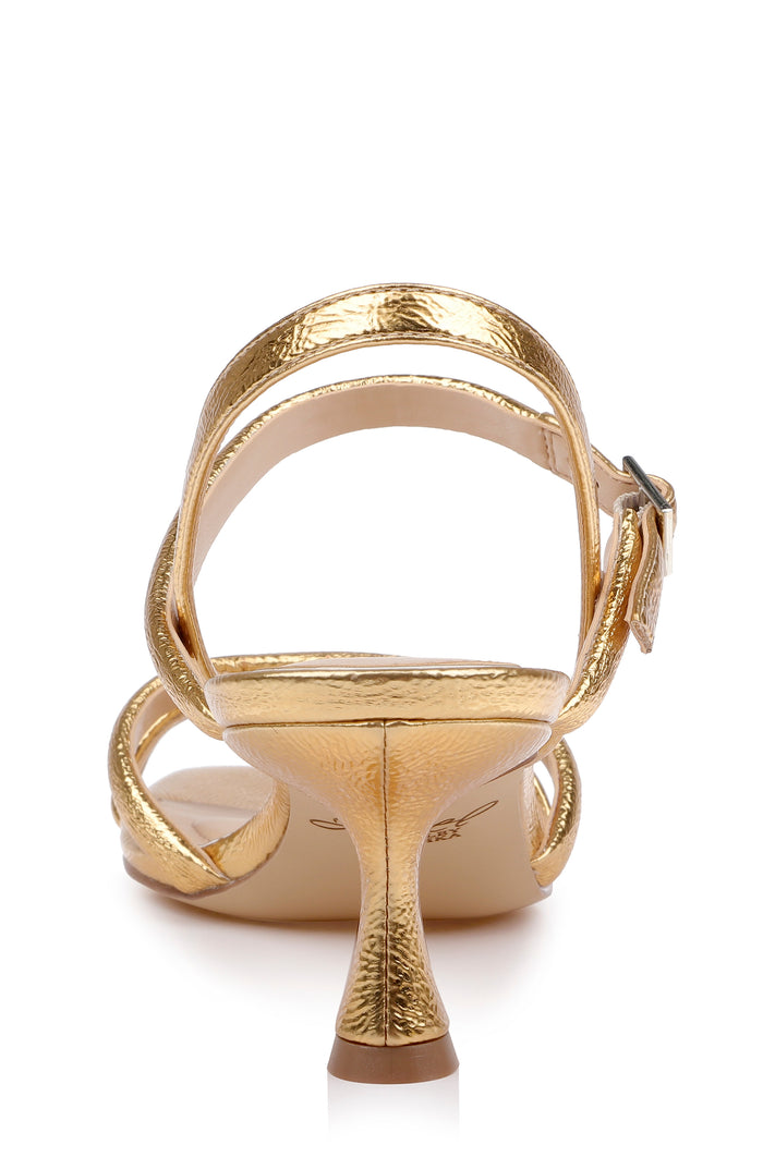 Gold Antique | Zianna II Kitten Heel Sandal  Back